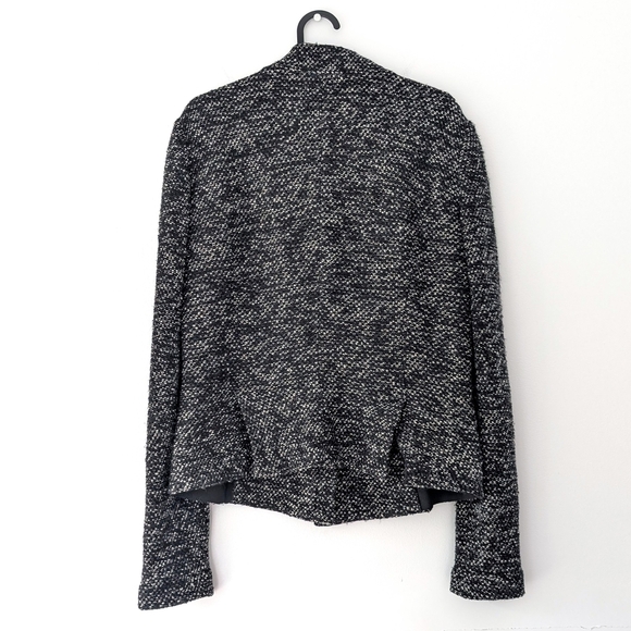 Emporio Armani Women's Black and White Wool Blend Jacket ~ Size 42 - Picture 6 of 10